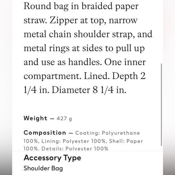 Round straw shoulder bag - Picture 4 of 5